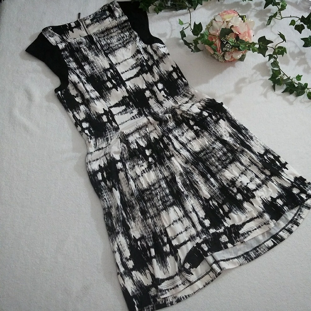 Tart soft and stretchy dress with sheer cap sleeve